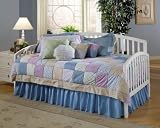 Hillsdale Carolina Day Bed with Trundle and Suspension Deck in White