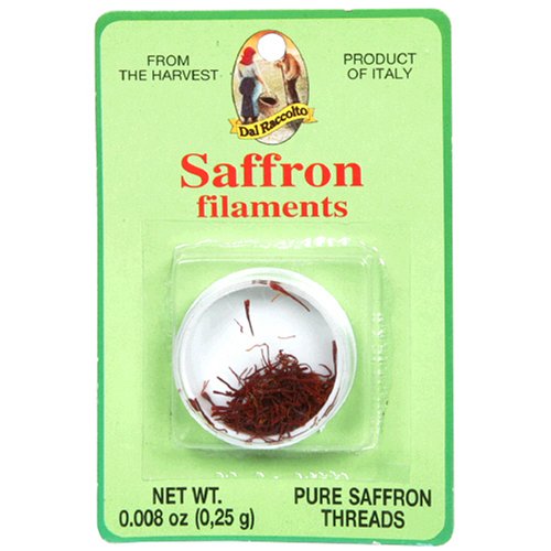 Dal Raccolto Saffron Threads, 0.25 Grams (Pack of 6)