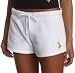 Baby Phat Women's Plush Short Embroidered Cat Logo,White,Large
