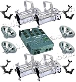 Par 56 Cans, 300w Par56 Medium Flood Lamps, Dimmer Pack, O-Clamps (L555)