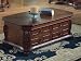 Mahogany Finish Cocktail Coffee Table with Storage Drawers