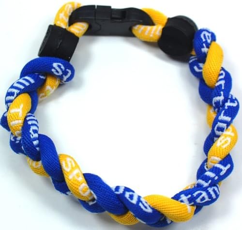 NEW! Royal Blue Yellow 8" Torando Titanium Sport Wristband