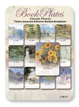 Claude Monet - Set of 12 Assorted Adhesive Bookplates