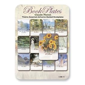 Claude Monet - Set of 12 Assorted Adhesive Bookplates