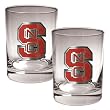 North Carolina State Wolfpack NCAA 2pc Rocks Glass Set by Great American Products