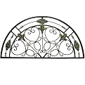 Scrolled Decorative Wall Hanging- Sage/ Black