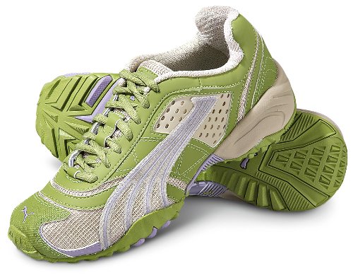 Women's Puma  Burmei XC Athletics Green / Silver - tone