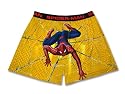 Men's SPIDER-MAN YELLOW Boxer. Spiderman Shorts 100% Cotton. Size L Large