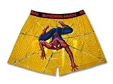  : Men's SPIDER-MAN YELLOW Boxer. Spiderman Shorts 100% Cotton. Size L Large