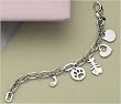 J-Steel by Fyn Studios Stainless-Steel Cat-Lovers Charm Bracelet w/ Swarovski Crystals JSF-843332000887