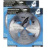 Shark Pro-series (2 Pack) 10 inch 60 Teeth Carbide 5/8 arbor hole Thin Kerf ATB Miter Saw Blade Ship FREE buy $50+