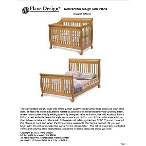 Convertible Sleigh Style Crib Woodworking Plans