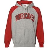 NHL Majestic Carolina Hurricanes Ash-Red Slap Shot Full Zip Hoody Sweatshirt (X-Large)