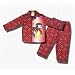 Curious George "Touchdown!" Flannel Long sleeve, Long-leg Coat Style Pajamas in Red for boys