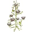 Verdigris Metal Nest Centerpiece Tree with 7 Glass Tea Light Holders