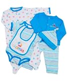 Akademiks - Akademiks Clear Water Six-Piece Newborn Layette Set (0-9m)