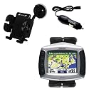 Garmin Zumo 500 Flexible Auto Windshield Holder with Car Charger - Uses Gomadic TipExchange
