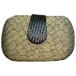 AKT Vianca Minaudiere Vegetarian Fabric - Crocodile Skin