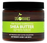 Organic Shea Butter By Sky Organics: Unrefined, Pure, Ivory Shea Butter 16oz - Skin Nourishing, Moisturizing & Healing, For Dry Skin, Anti-Inflammatory -For Skin Care, Hair Care & DIY Recipes