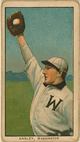 Photo Bob Ganley, Washington Nationals, baseball card portrait 1909