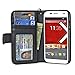navor Motorola Moto X (First Generation) Folio PU Leather Wallet Case with Money Pocket (Black)
