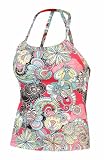 prAna Women's Quinn Top,Sea Coral Flower,Medium