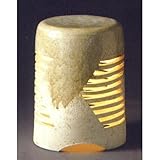 ★ギフト包装承ります★ 白窯変灯り屋外用 【信楽焼 陶照明】 / お楽しみグッズ(キッチン用品)付きセット