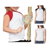 Bella - Girls' Cap-Sleeve Raglan T-Shirt (B9080)