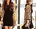 Coromose Womens Leopard Print Batwing Cape Tunic Chiffon Cardigan Tops Shawl