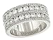 Jewelry : 5 Row Pave and Round Diamond Eternity Band 3.79cttw