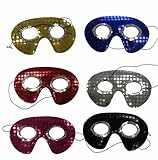 Assorted Color Faux Sequin Eye Mask