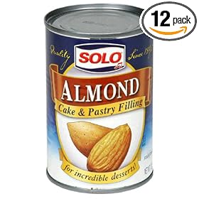 Solo Filling, Almond, 12.5-Ounce Unit (Pack of 12)