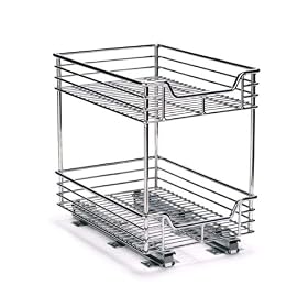 Whitney Design C21275 Two-Tier Sliding Cabinet Organizer, Chrome by 