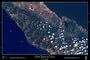 San Juan del Sur, Nicaragua satellite print/poster map: 36"x24" glossy