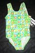 Girls 1 PC Aqua/Green/White Checks w/Daisies