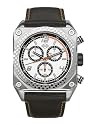 Harley Davidson Bulova Men's Watch--NEW for 2009. Silver patterned dial. Stainless steel case. Black leather strap. Water resistant to 50 meters, 165 feet. 76A125