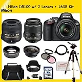 IMAGE OF Nikon D5100 SLR Digital Camera Kit with Nikon 18-55mm f/3.5-5.6G VR AF-S DX Nikkor Lens & Nikon 40mm f/2.8G AF-S DX Micro-Nikkor Lens, w/ SSE