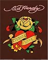 Poster Don Ed Hardy - Eternal Love - Ewige Liebe Herz Rose Tattoo Logo - Miniposter - Größe 40 x 50 cm