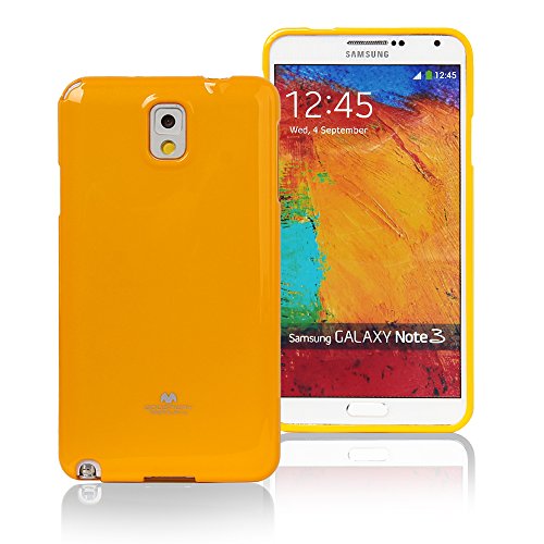 Galaxy NOTE 3 Case, [Ultra Slim Fit] GoosperyÂ® Color Pearl Jelly Case *Slight Pearl Glitter* [Anti-Yellowing + Anti-Discoloring Finish] Premium TPU Cover [Shock Absorption] - Yellow