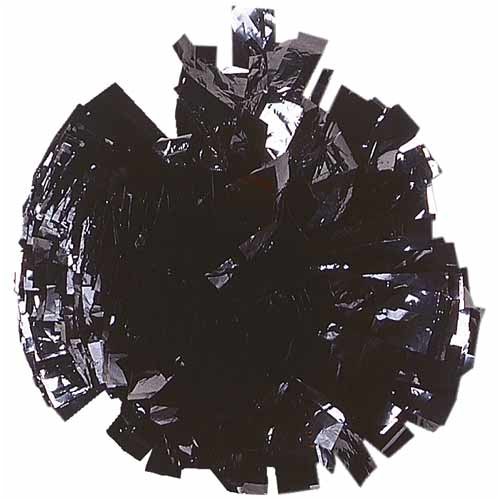 8 Inch Solid Color Metallic Show Pom with Baton Handle
