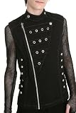 Tripp Black Jean Grommet Moto Vest