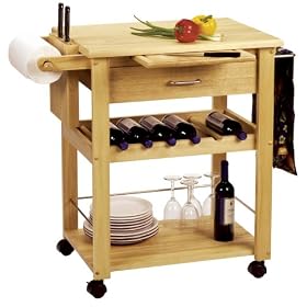 Winsome Wood Kitchen Cart, Natural