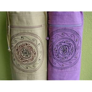Barefoot Yoga Cotton Canvas Mat Bag - Henna Design - Standard