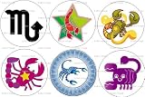 517GJ7fUZRL. SL160  Set of 6 SCORPIO Pinback Buttons 1.25 pins Astrology Horoscope Zodiac Sun Sign