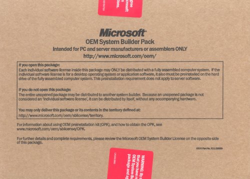 Microsoft OEM Office 2003 Small Business Edition Inc. UK Service Pack 2 - 1 Pack