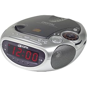 Click here to buy GPX CRCD-2806 Clock Radio and CD Player with AM FM Radio and Alarm by GPX.