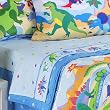 Dinosaurland Queen Size 100% Cotton Sheets by Olive Kids