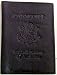 Black Leather USA Embossed Passport Holder Cover