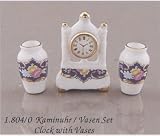 Reutter Porcelain Miniature Mantle Clock Set