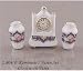 Reutter Porcelain Miniature Mantle Clock Set
